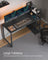 Computer Desk - Wood - Ebony Black - Stable Design with Storage Shelves