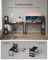 Computer Desk - Wood - Ebony Black - Stable Design with Storage Shelves