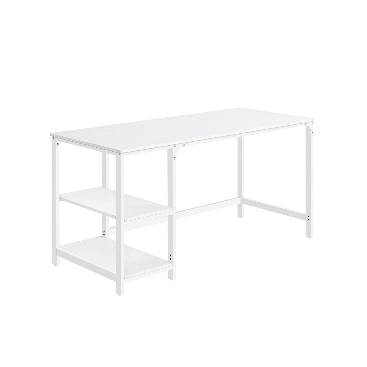 Computer Desk – 2 Storage Shelves – Steel Frame