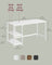 Computer Desk - Steel - Maple White