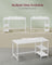 Computer Desk - Steel - Maple White