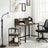 Writing Desk - Steel - Rustic Brown and Black - With Monitor Stand and Cable Management