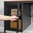 Writing Desk - Steel - Rustic Brown and Black - Includes Mesh Door Cabinet with Adjustable Shelf
