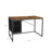 Writing Desk - Steel - Rustic Brown and Black - Includes Mesh Door Cabinet with Adjustable Shelf