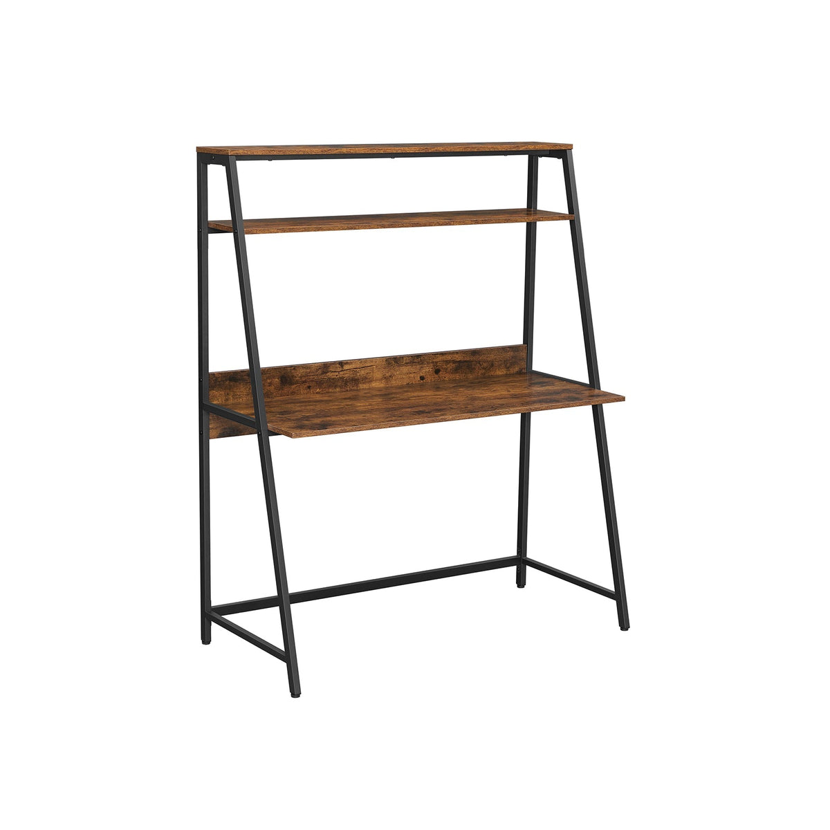 Computer Desk – Storage Shelves – Steel Frame