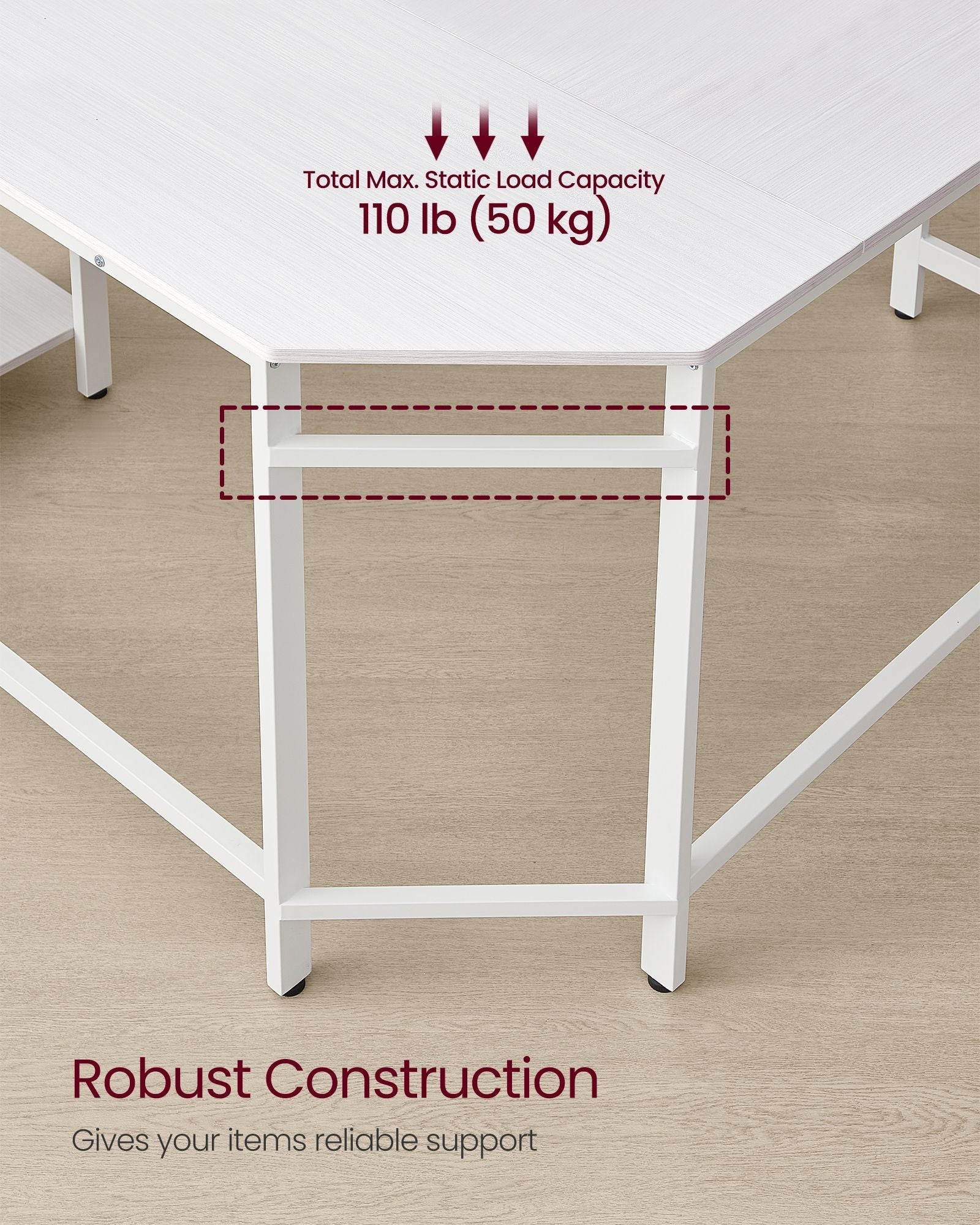 L-Shaped Corner Computer Desk - Wood - Rustic Brown