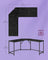 L-Shaped Computer Desk - Wood - Ebony Black - Space-Saving