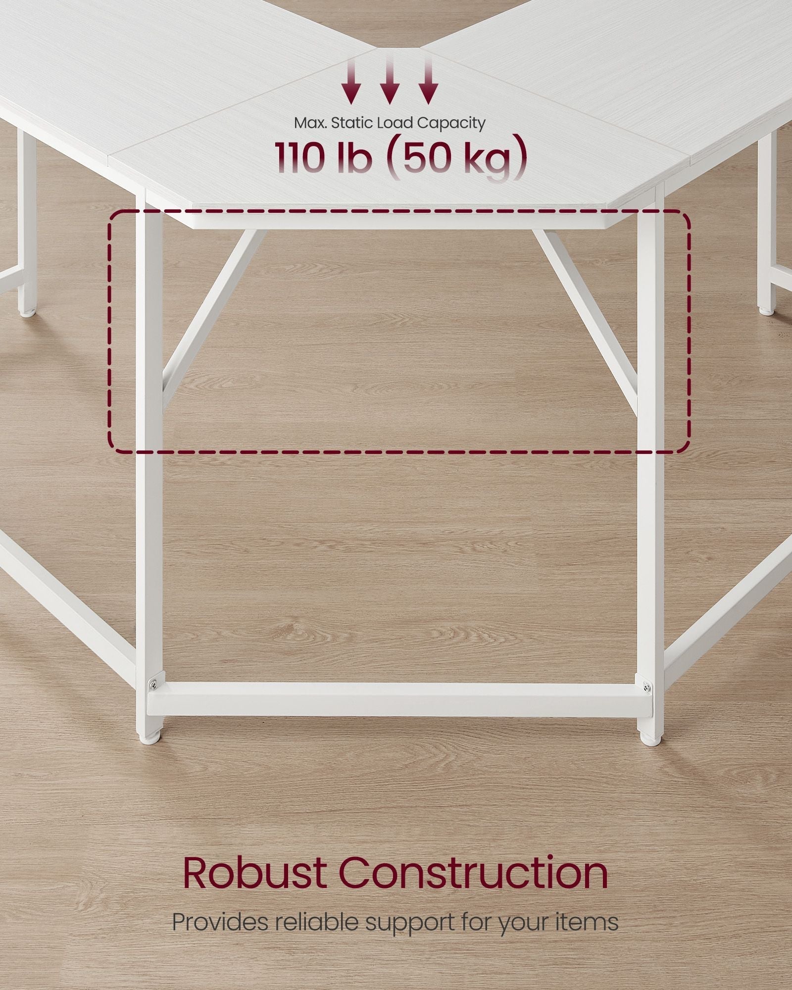L-Shaped Gaming Desk - Maple and White