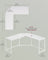 L-Shaped Gaming Desk - Maple and White