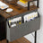 Small Computer Desk - Wood - Rustic Brown and Black - Includes Monitor Riser and Fabric Storage Bag