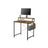 Small Computer Desk - Wood - Rustic Brown and Black - Includes Monitor Riser and Fabric Storage Bag
