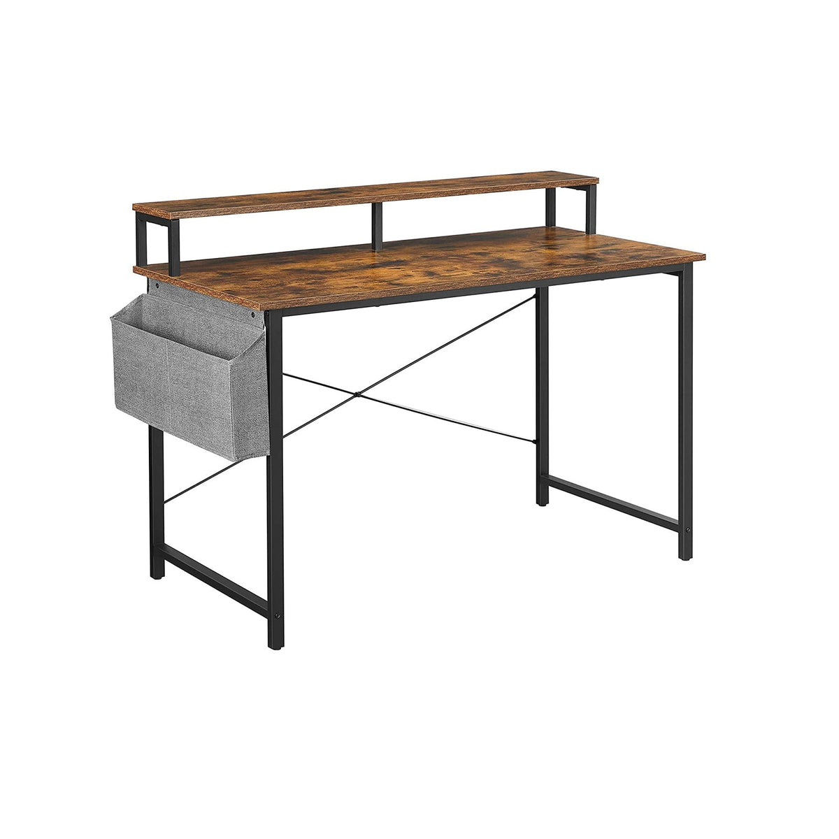 Computer Desk – Monitor Shelf – Storage Bags – Adjustable Feet