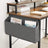 Computer Desk - Wood - Rustic Brown and Black - Adjustable Feet with Monitor Riser and Storage Bag