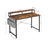 Computer Desk - Wood - Rustic Brown and Black - Adjustable Feet with Monitor Riser and Storage Bag