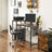 Writing Desk - Wood - Rustic Brown and Black - Reversible Shelves and Storage Bag