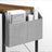 Writing Desk - Wood - Rustic Brown and Black - Reversible Shelves and Storage Bag