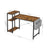 Writing Desk - Wood - Rustic Brown and Black - Reversible Shelves and Storage Bag