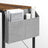 Computer Desk - Wood - Rustic Brown and Black - Reversible Shelves and Storage Bag
