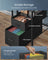 Gaming Desk - Wood - Ebony Black - LED Lights with Built-In Power Outlets and Monitor Shelf