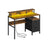 Gaming Desk - Wood - Rustic Brown - LED Lights