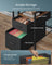 Gaming Desk - Wood - Rustic Brown - LED Lights