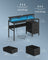 Gaming Desk - Engineered Wood - Ebony Black - LED Lights