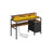 Gaming Desk - Wood - Rustic Brown - LED Lights