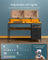 Gaming Desk - Wood - Rustic Brown - LED Lights