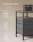 L-Shaped Computer Desk - Engineered Wood - Rustic Brown - with Power Outlets and Monitor Shelf