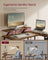 L-Shaped Desk - Wood - Rustic Brown - Features 2 Spacious Drawers and Monitor Stand