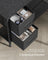 L-Shaped Desk - Wood - Ebony Black - Features 2 Spacious Drawers and Adjustable Storage Shelf
