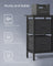 L-Shaped Desk - Wood - Ebony Black - Features 2 Spacious Drawers and Adjustable Storage Shelf