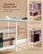 L-Shaped Desk - Wood - Maple White - Features Dual Spacious Drawers and Adjustable Storage Shelf