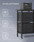 L-Shaped Desk - Wood - Ebony Black - 2 Spacious Drawers with Monitor Stand and Adjustable Storage Shelf