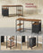Computer Desk - Wood - Rustic Brown - Includes 3 Shelves and 2 Drawers