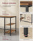 Computer Desk - Wood - Rustic Brown - Includes 3 Shelves and 2 Drawers