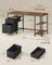 Computer Desk - Wood - Rustic Brown - Includes 3 Shelves and 2 Drawers