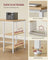 Computer Desk 3 Shelves 2 Drawers - Wood and Steel - Natural Oak and Cloud White