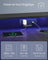 Gaming Desk - Wood - Black - LED Lights and Built-In Power Outlets with Monitor Shelf