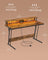 Gaming Desk - MDF - Black - LED Lighting and Built-In Power Outlets