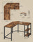 L-Shaped Computer Desk - Wood - Rustic Brown