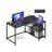 L Shaped Corner Desk - 110 x 80 cm - Particleboard - Power Outlets
