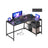 L Shaped Corner Desk - 120x80 - Particleboard - Power Outlets
