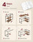 L Shaped Corner Desk - 110 x 80 - Particleboard - Reversible Height-Adjustable Shelves