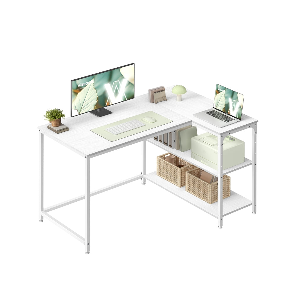 L Shaped Corner Desk - 110L - Particleboard - Storage