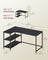 L Shaped Corner Desk - 120 x 80 - Particleboard - Reversible Height-Adjustable Shelves
