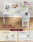 L Shaped Corner Desk - 120L - Particleboard - Reversible Height-Adjustable Shelves