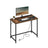 Computer Desk - Wood - Rustic Brown - With LED Lights and Built-In Power Outlets