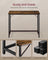 Computer Desk - Wood - Rustic Brown - With LED Lights and Built-In Power Outlets
