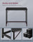 Computer Desk - Wood - Ebony Black - LED Lights and Built-In Power Outlets